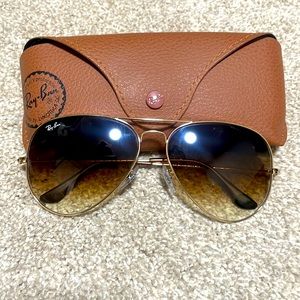 Ray-Ban Gradient Gold Aviator Sunglasses